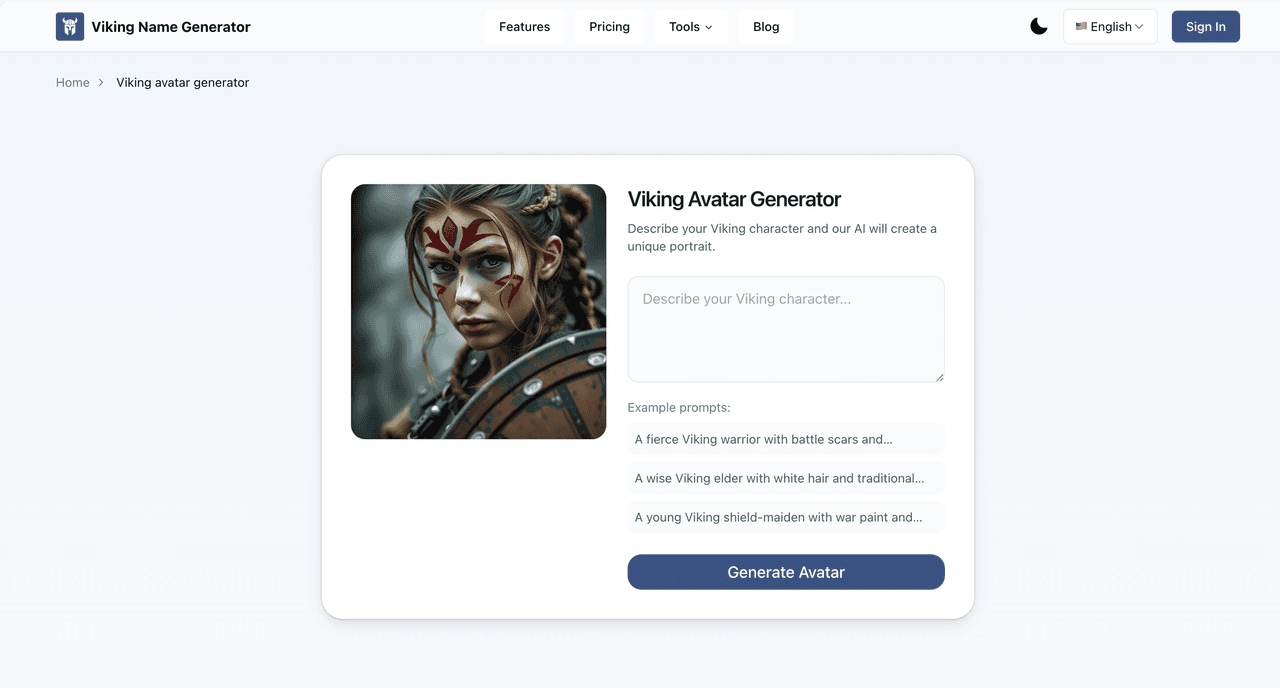 Viking Name Generator preview 2